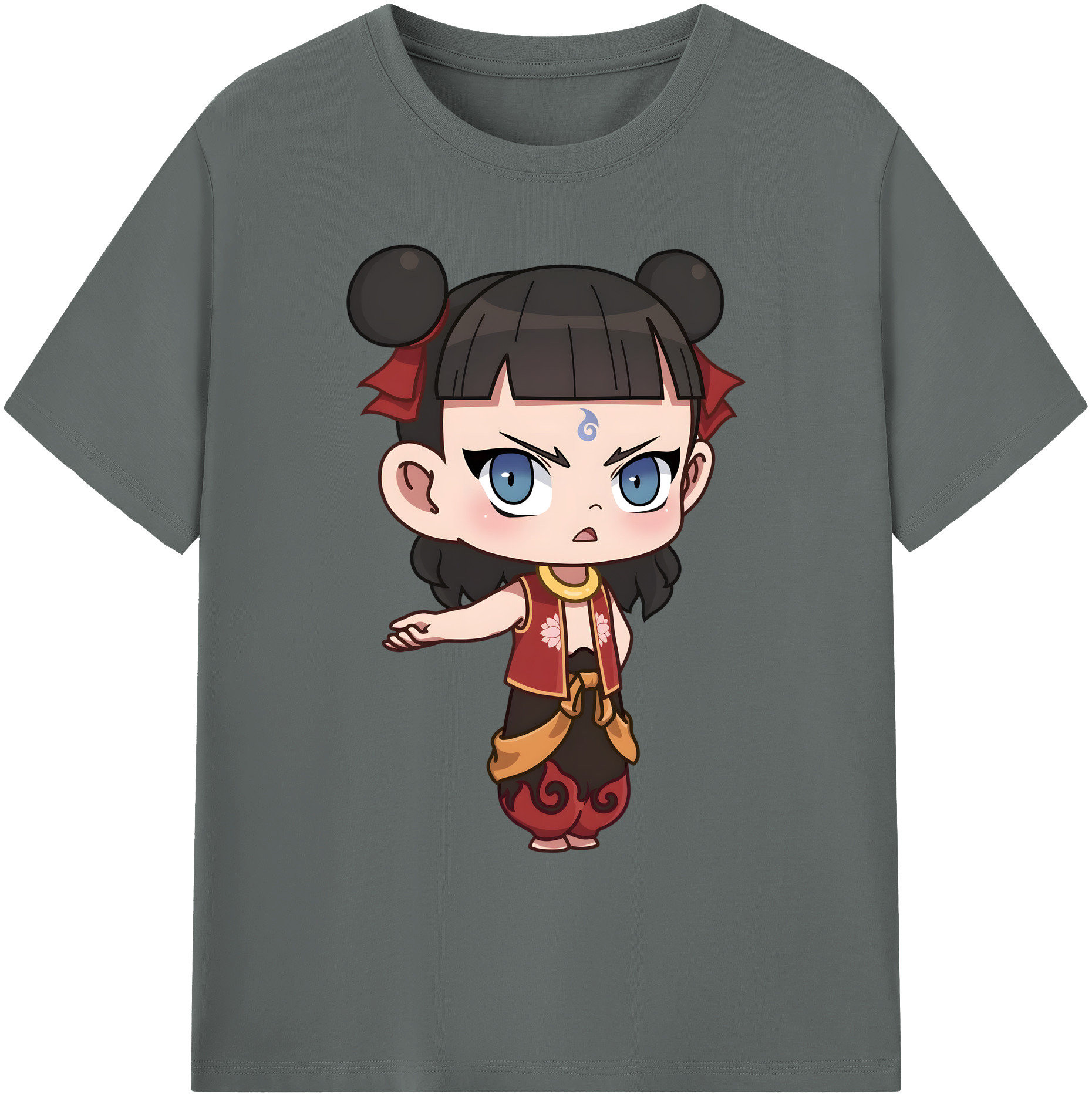 （画像用） Ne Zha 2 ナタ 魔童の大暴れ 綿100％ メンズ半袖Tシャツ｜肌触りやわらか＆通気性